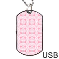 Traditional Patterns Pink Octagon Dog Tag Usb Flash (two Sides) by Pakrebo