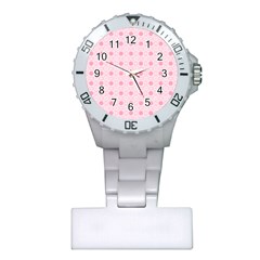 Traditional Patterns Pink Octagon Plastic Nurses Watch by Pakrebo