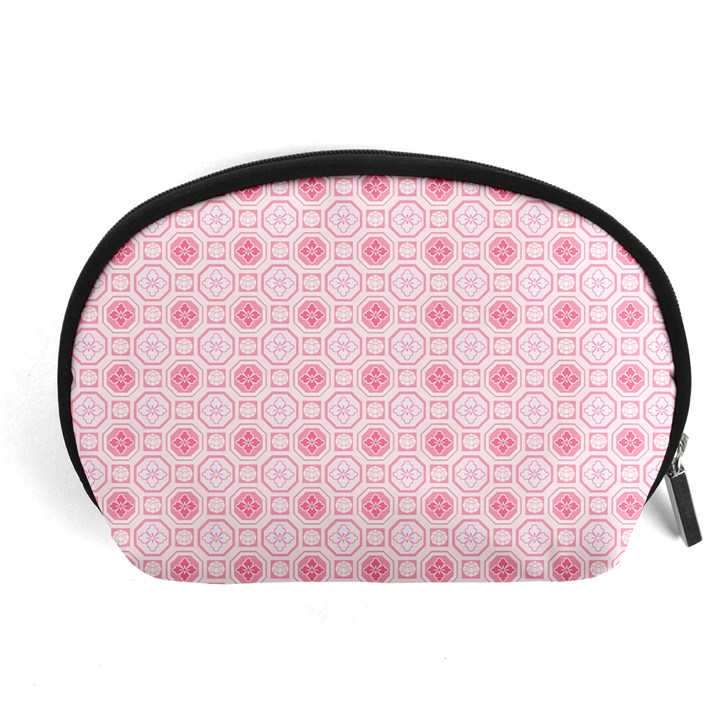 Traditional Patterns Pink Octagon Accessory Pouch (Large)