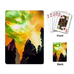 Forest Trees Nature Wood Green Playing Cards Single Design