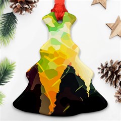 Forest Trees Nature Wood Green Ornament (Christmas Tree) 