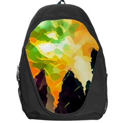 Forest Trees Nature Wood Green Backpack Bag