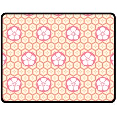 Floral Design Seamless Wallpaper Fleece Blanket (medium)  by Pakrebo