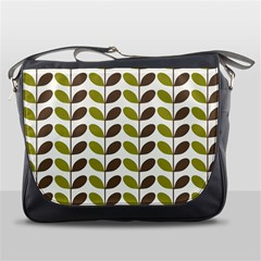 Leaf Plant Pattern Seamless Messenger Bag by Pakrebo