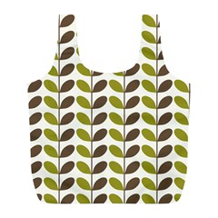 Leaf Plant Pattern Seamless Full Print Recycle Bag (l) by Pakrebo