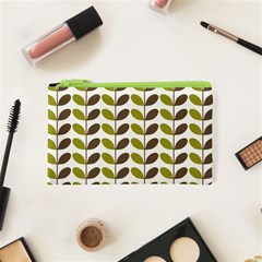 Leaf Plant Pattern Seamless Cosmetic Bag (xs) by Pakrebo