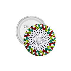 Round Star Colors Illusion Mandala 1 75  Buttons