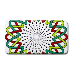 Round Star Colors Illusion Mandala Medium Bar Mats by Mariart