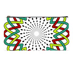 Round Star Colors Illusion Mandala Pencil Cases by Mariart