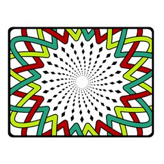 Round Star Colors Illusion Mandala Fleece Blanket (small) by Mariart