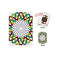 Round Star Colors Illusion Mandala Playing Cards (mini)