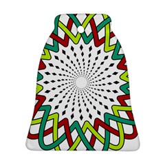 Round Star Colors Illusion Mandala Ornament (bell) by Mariart