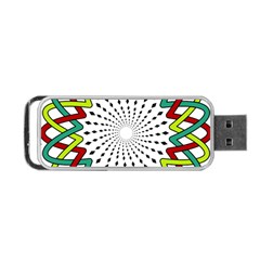 Round Star Colors Illusion Mandala Portable Usb Flash (one Side) by Mariart