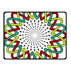 Round Star Colors Illusion Mandala Double Sided Fleece Blanket (small)  by Mariart