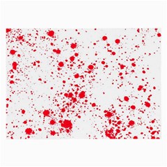 Red And White Splatter Abstract Print Large Glasses Cloth by dflcprintsclothing