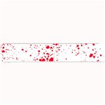 Red And White Splatter Abstract Print Small Bar Mats 24 x4  Bar Mat