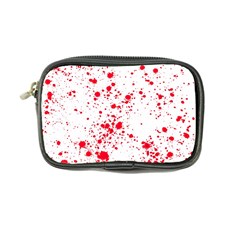 Red And White Splatter Abstract Print Coin Purse by dflcprintsclothing