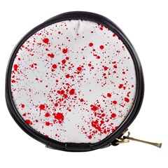 Red And White Splatter Abstract Print Mini Makeup Bag