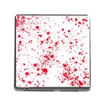 Red And White Splatter Abstract Print Memory Card Reader (Square 5 Slot) Front