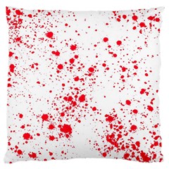 Red And White Splatter Abstract Print Large Flano Cushion Case (one Side)