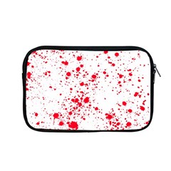 Red And White Splatter Abstract Print Apple Macbook Pro 13  Zipper Case