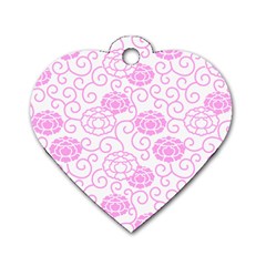 Peony Asia Spring Flowers Natural Dog Tag Heart (two Sides) by Pakrebo