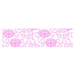 Peony Asia Spring Flowers Natural Satin Scarf (Oblong) Front