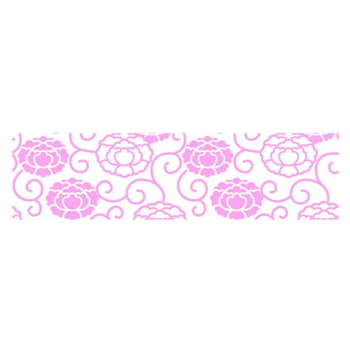 Peony Asia Spring Flowers Natural Satin Scarf (Oblong)