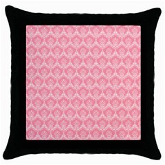 Damask Floral Design Seamless Throw Pillow Case (black) by Pakrebo