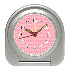 Damask Floral Design Seamless Travel Alarm Clock by Pakrebo