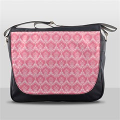 Damask Floral Design Seamless Messenger Bag by Pakrebo