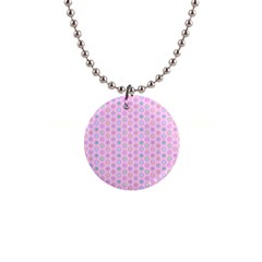 A Hexagonal Pattern Unidirectional 1  Button Necklace by Pakrebo