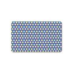 Deep Blue Hemp Pattern Flowers Magnet (name Card) by Pakrebo