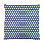 Deep Blue Hemp Pattern Flowers Standard Cushion Case (One Side) Front