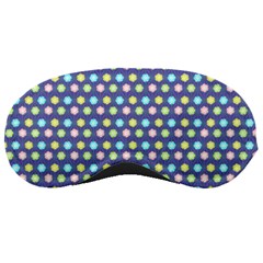 Deep Blue Hemp Pattern Flowers Sleeping Masks by Pakrebo