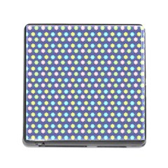 Deep Blue Hemp Pattern Flowers Memory Card Reader (square 5 Slot) by Pakrebo