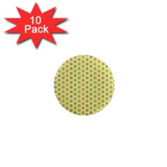 A Hexagonal Pattern Unidirectional 1  Mini Magnet (10 Pack)  by Pakrebo