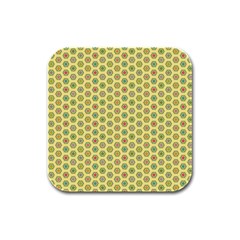 A Hexagonal Pattern Unidirectional Rubber Square Coaster (4 Pack)  by Pakrebo