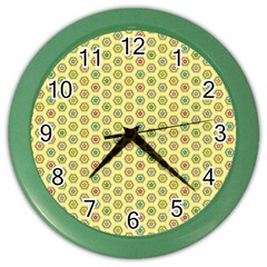 A Hexagonal Pattern Unidirectional Color Wall Clock by Pakrebo