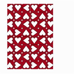 Graphic Heart Pattern Red White Large Garden Flag (two Sides) by Pakrebo