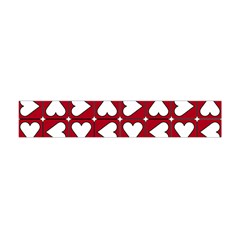 Graphic Heart Pattern Red White Flano Scarf (mini) by Pakrebo