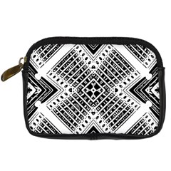 Pattern Tile Repeating Geometric Digital Camera Leather Case by Pakrebo