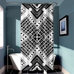 Pattern Tile Repeating Geometric Shower Curtain 36  X 72  (stall)  by Pakrebo