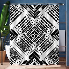 Pattern Tile Repeating Geometric Shower Curtain 60  X 72  (medium)  by Pakrebo