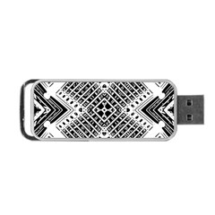 Pattern Tile Repeating Geometric Portable Usb Flash (two Sides) by Pakrebo