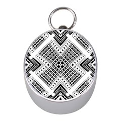 Pattern Tile Repeating Geometric Mini Silver Compasses by Pakrebo