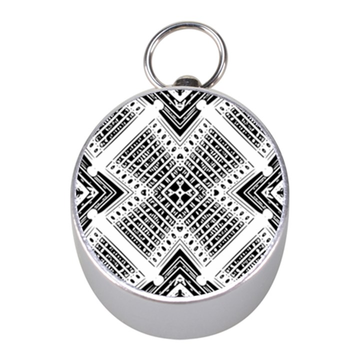 Pattern Tile Repeating Geometric Mini Silver Compasses