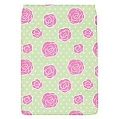 Roses Flowers Pink And Pastel Lime Green Pattern With Retro Dots Removable Flap Cover (s) by genx