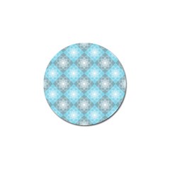 White Light Blue Gray Tile Golf Ball Marker by Pakrebo