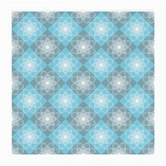 White Light Blue Gray Tile Medium Glasses Cloth (2-side) by Pakrebo